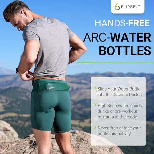 FlipBelt Portable Lightweight Running Water Bottle - color: Green, size: 6 Ounces