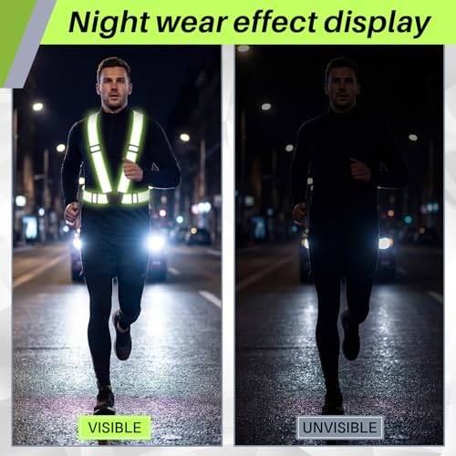 Hercicy Reflective Running Vest, Safety Vest Strap