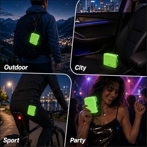 Glow in the Dark Coin Purse, Silicone Change Purse, Zipper Pouch with Clip