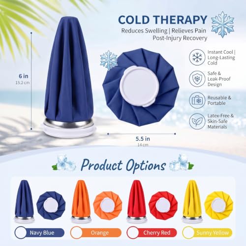 Honoson 4 Pack Reusable Ice Bag Hot Cold Bag Leakproof, Multicolored Style - style: Multicolored Style