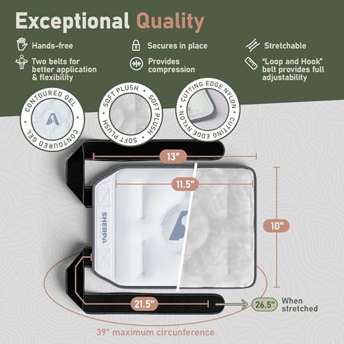 Flexible Knee Wrap Hot and Cold Gel Pack 10" x 12.5" - color: Grey