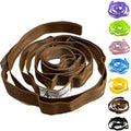 Stretching Strap Yoga Strap with Loops for Physical Therapy, Non-Elastic - color: Brown