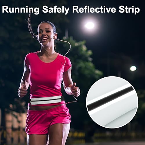 Running Belt Fanny Pack for Men and Women Slim Running Bag Phone Holder Runner Money Belt Running Essentials Workout Fitness - color: Grey