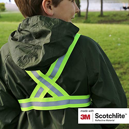 Salzmann Kids Reflective Cross Belt | Hi Vis Adjustable Safety Harness - color: Yellow (Child)