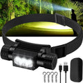 Headlamp Rechargeable, 2000 Lumen Super Bright LED Head Lamp for Adults, IP67 Waterproof Rechargeable Headlight with 9 Modes, Head Flashlight with 2600 mAh for Outdoor Camping Hiking Fishing Running - size: 5 Bead - 2000 lm - 9 Modes