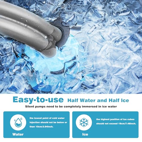 Portable Ice Therapy Machine for Post-Operative Recovery, Sports Injuries, Knee Pain, Sprains, Swelling,Full Knee Brace with Silent Pump, Timer Remote Control Cold Therapy Device Grey