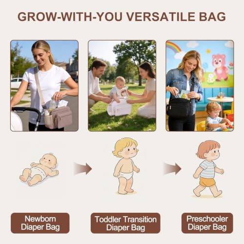Rexmore Quilted Puffer Diaper Fanny Pack, Crossbody Mom Purse, Off White - color: Off White