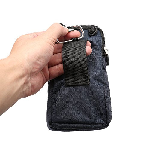 Small Cell Phone Crossbody Bag Men, 6.9" Cell Phone Cross Body Wallet Bag Nylon Mens Purse Travel Outdoor Carrying Case Pouch Pocket Smartphone Holder Messenger Shoulder Holster Wristlet Handbag - color: Dark Blue 6.9 Inch (10*18*3.5 CM)
