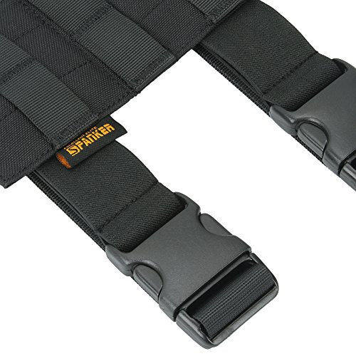 EXCELLENT ELITE SPANKER Tactical Drop Leg Holster Adjustable Drop Leg Platform Molle Module Universal Bag for Left/Right Leg - color: Black