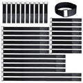 8"12"18"24"30" Hook and Loop Fastening Cable Strap - 30 Pack Reusable Nylon Extend Securing Strap - Adjustable Cinch Strap with Buckle - size: 1 x ( 8+12+18+24+30 ) in