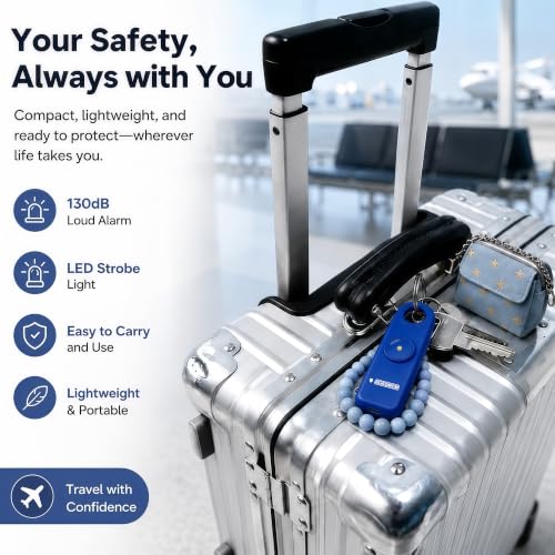 Rechargeable Personal Safety Alarm for Women - color: Navy Blue