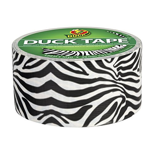 Duck Brand 280110 Zig-Zag Zebra Printed Duct Tape, 1.88 Inches x 10 Yards, Single Roll
