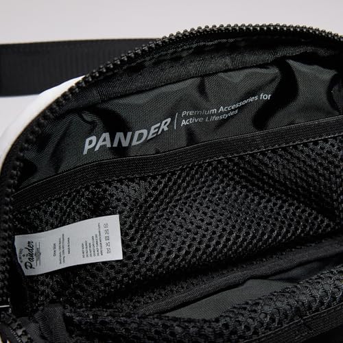 Pander Nylon Fanny Pack for Women, Two-Way Zipper Crossbody Bag - color: White