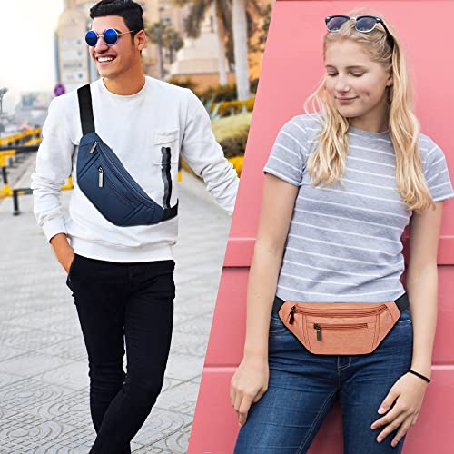 AIKENDO Fanny Pack for Men Women, Crossbody Waist Bag Pack Phone Bag - color: Dark blue