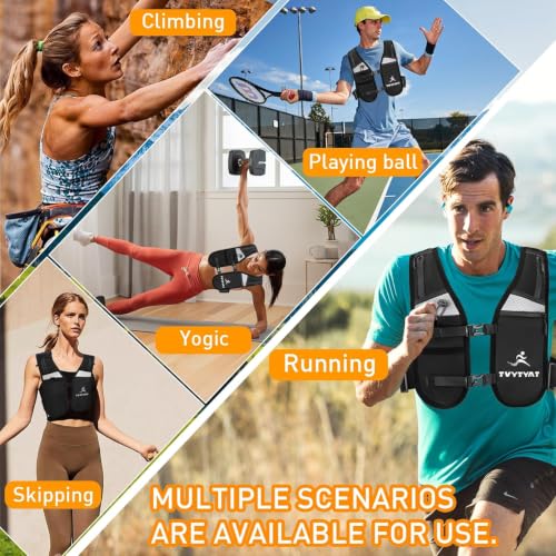 Jogging Vest for Men Women, Lightweight and Small Breathable Hydration Workout Vest with Multiple Pockets for Phones and Water Bottles （Reflective）