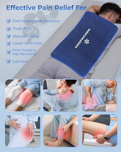 KingPavonini Soft Extra Large Ice Packs for Injuries Reusable, 13"x22" - style: X-Large (Pack of 1)