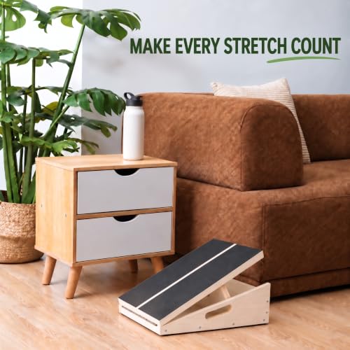 Wooden Slant Board for Calf Stretching, Calf Stretch Board, 500 lb Capacity