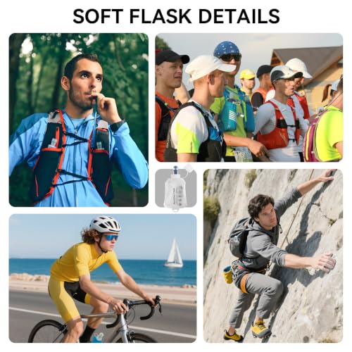 500ml Soft Flask Soft Water Bottle for Running, Hiking, Cycling and Climbing - White - color: 500ml, white