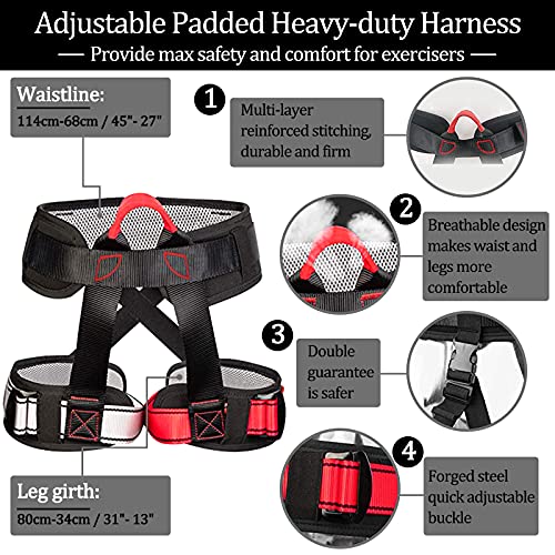Dasking Heavy Bungee Resistance Band Set Gravity Yoga Bungee Cord Resistance Belt Set 4D Bungee Dance Rope Workout Fitness Home Gym Professional Training Equipment - size: WEIGHT CLASS-2: 60KG
