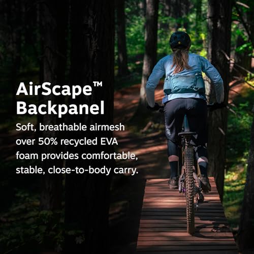 Osprey Savu Biking Waist Pack for Men & Women - Mountain Bike Fanny Pack with Bottle Pockets - Hydration Bag - color: Pediment Grey Dust Print, style: 5l