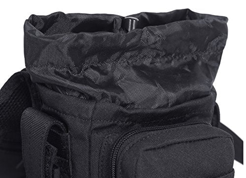 Seibertron Waterproof Tactical Outdoor Hiking Airsoft Utility Leg Bag Black - color: Black