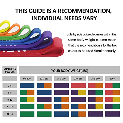 Resistance Bands Set, Pull Up Assist Bands - Stretch Resistance Band - Mobility Band Powerlifting Exercise Bands for Resistance Training, Physical Therapy, Home Workouts - color: Blue