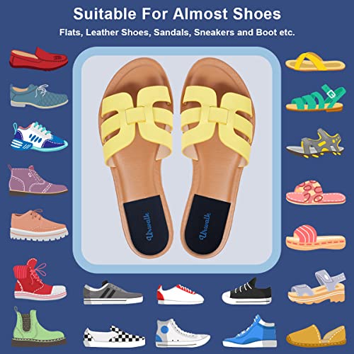 3 Layers Adjustable Supination & Over-Pronation Corrective Shoe Inserts, Medial & Lateral Heel Wedge Insoles for Foot Alignment, Knee Pain, Bow Legs, Osteoarthritis (Black - Large)