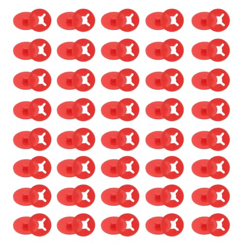 PATIKIL Running Bib Race Clips, 40 Pcs Race Fastener Race Number Buckle Fixing System Marathon Number Buckles Fasteners Holders for Runners Field, Red - color: Red