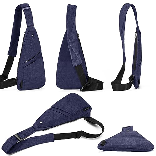 Seoky Rop Sling Bag Slim Personal Purse Pocket Small Crossbody Chest Bag - color: Blue-1, size: Small