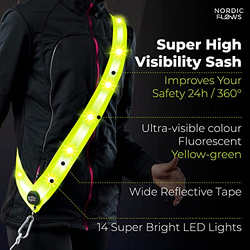 Rechargeable LED Reflective Sash for Night Walking