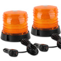 ASPL 2pcs LED Warning Flash Beacon Lights, 60 LED Amber Warning Safety Flashing Strobe Lights with Magnetic and 16 ft Straight Cord for Vehicle Truck Tractor Golf Carts UTV Car Bus,12V-24V - size: 2PCS