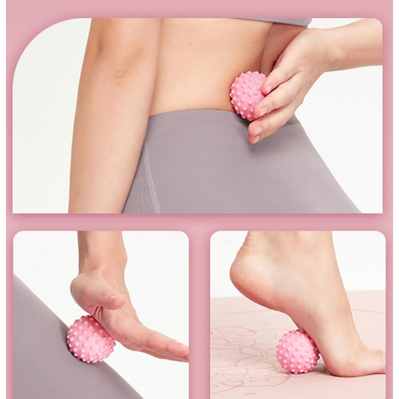 1pc Myofascial Release Massage Balls for Trigger Point, Yoga, and Pilates - Relieve Muscle Tension and Improve Flexibility Pink - color: Pink