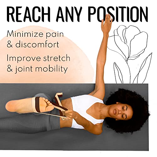 TECEUM 2 IN 1 Yoga & Mat Strap for Stretching – Cotton – 6/8/10 ft - color: Brown Beige, size: 8 ft