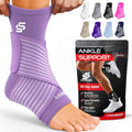 Sleeve Stars Ankle Brace for Men & Women (Single/M:10"-12"/Light Purple) - color: Light Purple, size: Medium