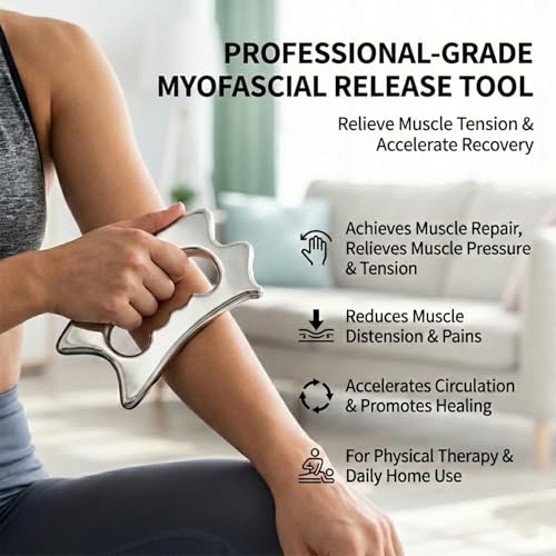 4-Piece Stainless Steel Muscle Scraper Tool Set for Fascia Release