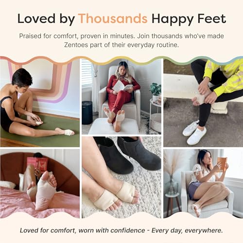 ZenToes Metatarsal Pads for Women, Ball of Foot Gel Cushion Sleeve, Large - color: Black, size: Large