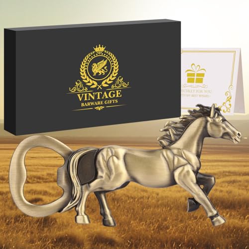 Horse Bottle Opener, Equestrian Gifts Horse Gifts for Women Men - color: Bronze with Gift Box