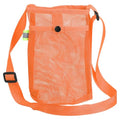 Uxcell Water Bottle Holder With Adjustable Shoulder Strap, Carrier Bag, Mesh Crossbody Carrier With Pocket for Sports, Hiking, Walking, Travel - color: Orange
