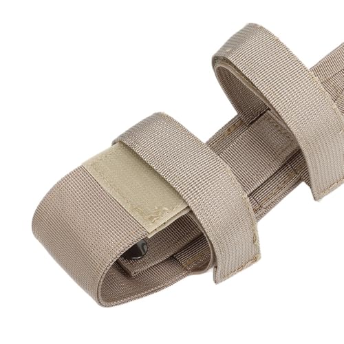Nylon Water Bottle Holder with Adjustable Strap – Secure Anti-Falling Pouch for Hiking, Camping, Backpack Attachment, No Hands Outdoor Bottle Carrier - color: Khaki