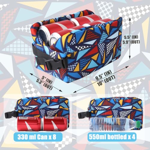 Leakproof Freezable Snack Bag Reusable Cooler Insulated Lunch Box - color: Multicolored Triangle