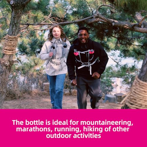 Soft Flask 2 Pack 500ml 16oz Collapsible TPU Water Bottle with Straw, Leak Proof for Hydration Pack Running Vest Hiking Cycling Marathon,Rose - color: Black (With straw) 2XPack