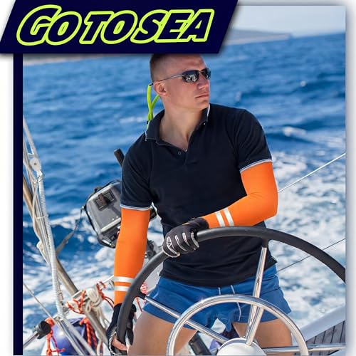 Geyoga 4 Pairs Arm Sleeves for Men Women - color: Fluorescent