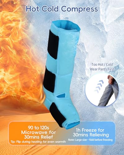 Comfytemp Ankle Foot Ice Pack Wrap, Reusable Leg Shin Ice Boot for Injury
