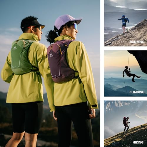 AONIJIE Running Hydration Vest for Women Men 8L Hydration Backpack Hiking - color: Purple
