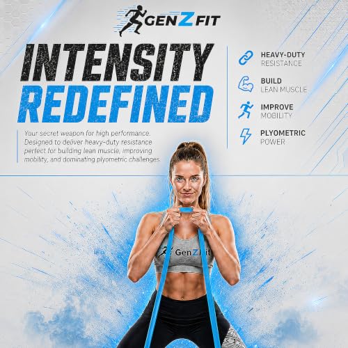 Premium 76" Extra Long Resistance Band for Working Out, 3" Wide Non-Slip Fabric Exercise Band for Stretching, Yoga, Strength Training & Physical Therapy - color: Blue