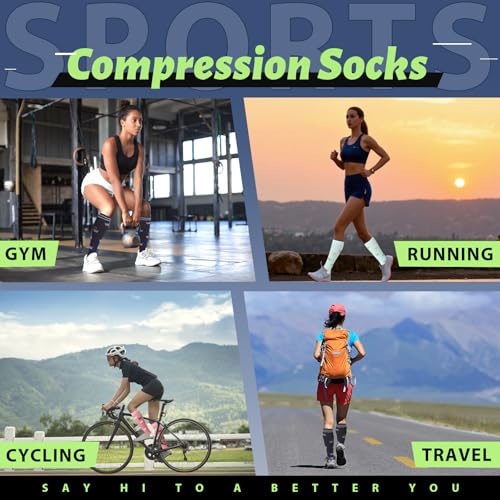 20-30mmHg Graduated Compression Socks for Men & Women – 3 Pairs