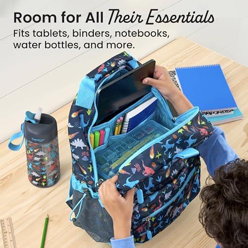 Bentgo Kids Print Durable & Water-Resistant Backpack - color: Dinosaur, size: Kids Medium