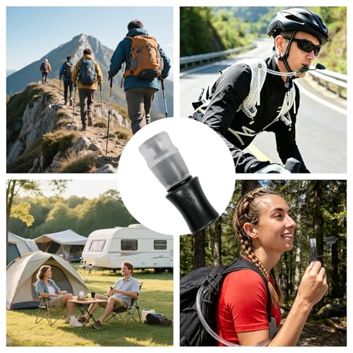 Hydration Bladder Bite Valve Replacement Mouthpiece Fit for Any Water Backpack and Most Brands, with Manual Switch Valve - color: 2 Pack on-off black