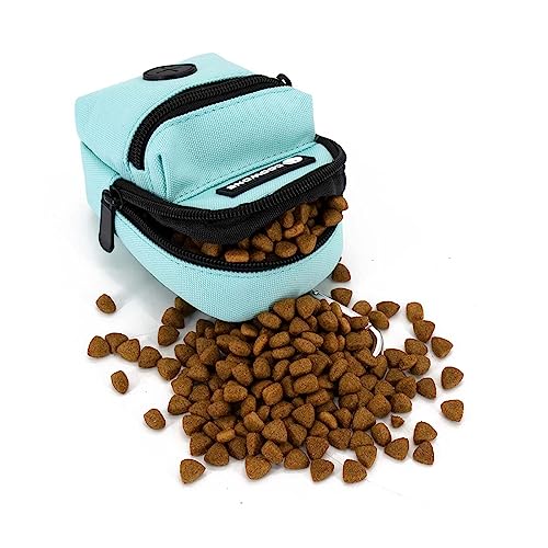 Dog Treat Pouch Dog Poop Bag Holder for Leashes, Pets Snack Container With Inner Small Bag, Puppy Supplies Perfect for Training and Walking - Hands Free Dog Waste Bag Dispenser -Dog Travel Accessories - color: Mint