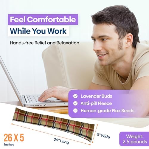 SunnyBay Lavender Heating Pad, Neck and Shoulder Wrap, 26x5 inch - color: London